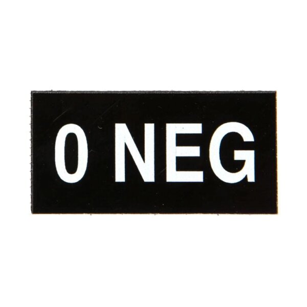 asgbox.pl - Naszywka grupa krwi 0 NEG