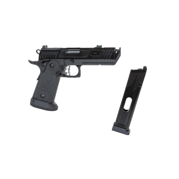 asgbox.pl - Pistolet ASG SRC Dark Viper DUAL POWER z walizką transportową i magazynkiem CO2 Czarny