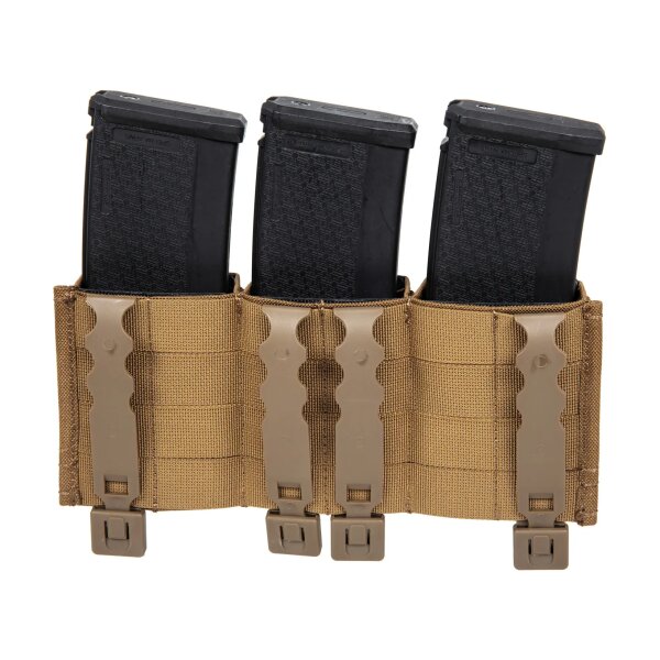 asgbox.pl - Potrójna otwarta ładownica na magazynki 7.62 mm Wosport Coyote Brown