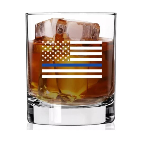 asgbox.pl - Szklanka do Whisky - POLICE FLAG