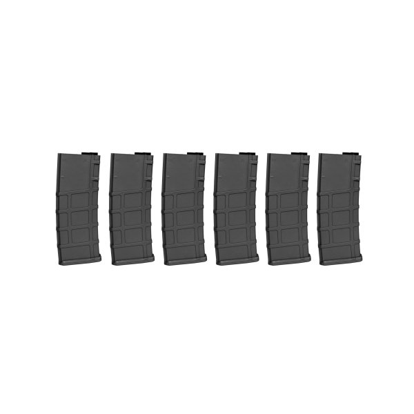 asgbox.pl - Zestaw 6 magazynków Real-cap do replik M4/M16 - Czarny