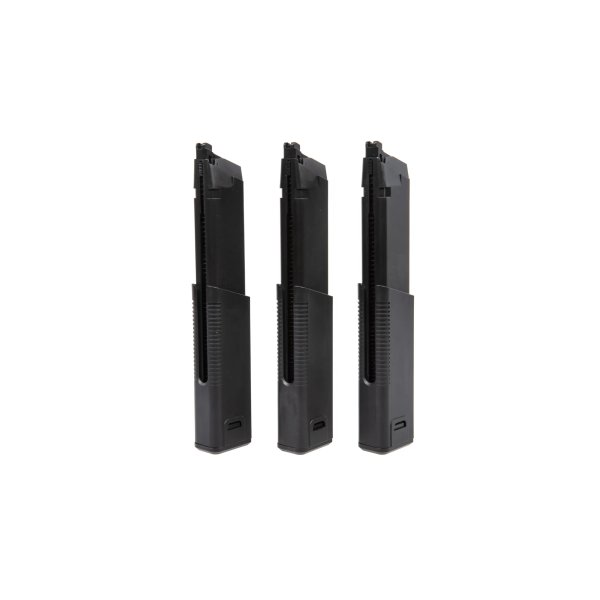 asgbox.pl - Zestaw 3 magazynków 60 kulek Green Gas Krytac do replik Kriss Vector Czarny