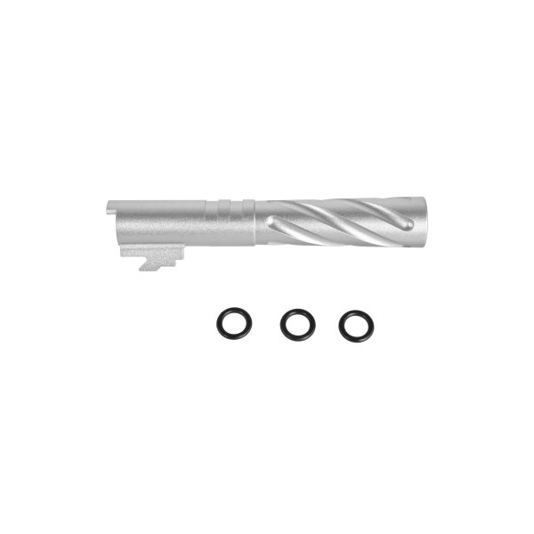 asgbox.pl - Aluminiowa lufa zewnętrzna LA Capa Customs TORNADO do replik TM Hi-Capa 4.3 Srebrna