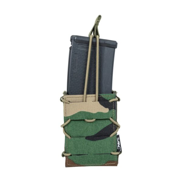 asgbox.pl - Pojedyncza ładownica typu Open Specna Arms Tactical na magazynki karabinowe Woodland