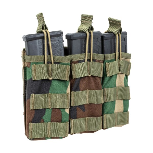 asgbox.pl - Potrójna ładownica typu Open na magazynki  M4/M16 Specna Arms Tactical Woodland