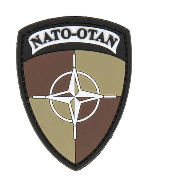 asgbox.pl - Naszywka PVC -  Tarcza NATO - Pustynny