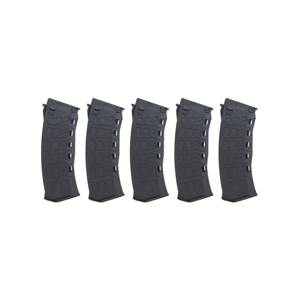 asgbox.pl - Magazynek Mid-Cap 130/ 30 kulek Arcturus EMM AK12 Variable-Cap do replik AK Czarny (5 pack)