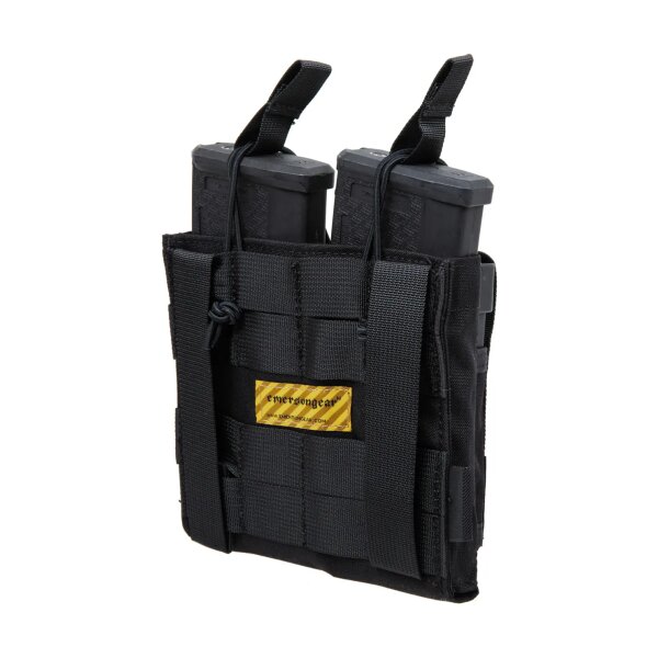 asgbox.pl - Podwójna ładownica Open Top na magazynki M4/M16 + pistoletowe Czarna