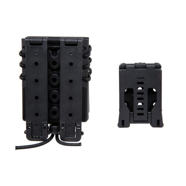asgbox.pl - Ładownica na 2 magazynki M4/M16 Wosport Urban Assault Quick Pull Czarny