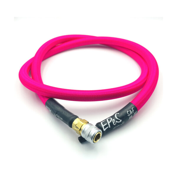 EPeS HPA S a F Braided Hose, 100cm, QD Foster - Neon Pink