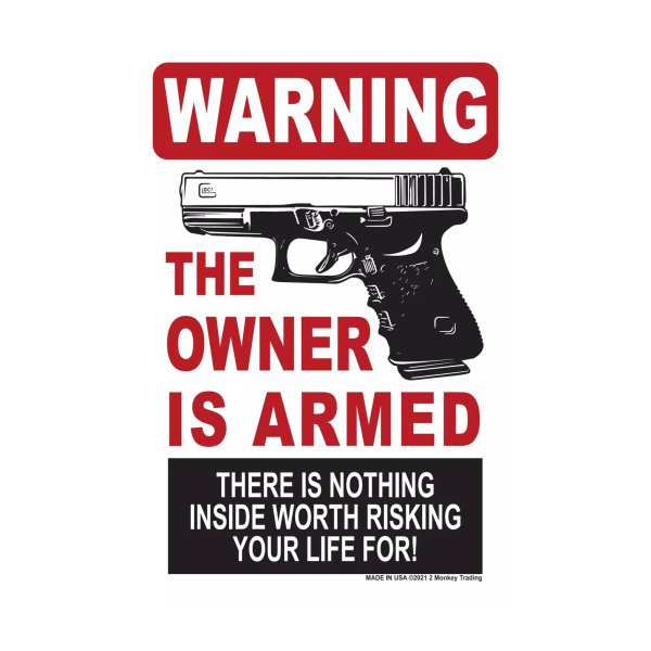 asgbox.pl - Naklejka - OWNER IS ARMED