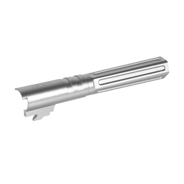 asgbox.pl - Aluminiowa lufa zewnętrzna LA Capa Customs HEXCUT do replik TM Hi-Capa 5.1 Srebrna