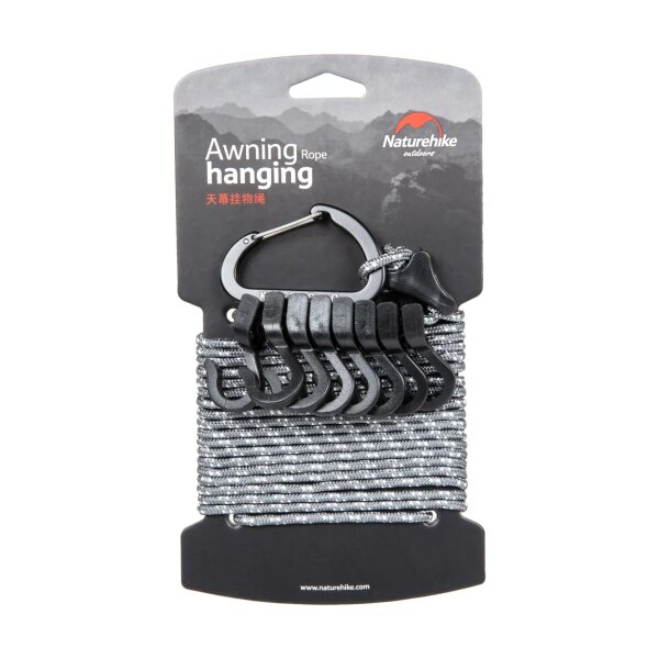 asgbox.pl - Nylonowa linka Naturehike Awing Hang Rope NH19PJ040 Dark Grey