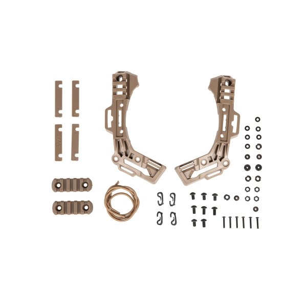 asgbox.pl - Zestaw szyn montażowych do hełmu FMA Ballistic Rail 3.0 Retrofit kit TB1392 FDE