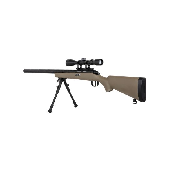 asgbox.pl - Replika karabinu snajperskiego Specna Arms SA-S12 EDGE™ z lunetą i dwójnogiem Tan