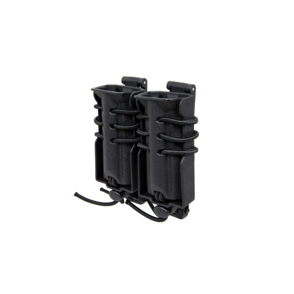 asgbox.pl - Ładownica na 2 magazynki 9mm Wosport Urban Assault Quick Pull Czarny
