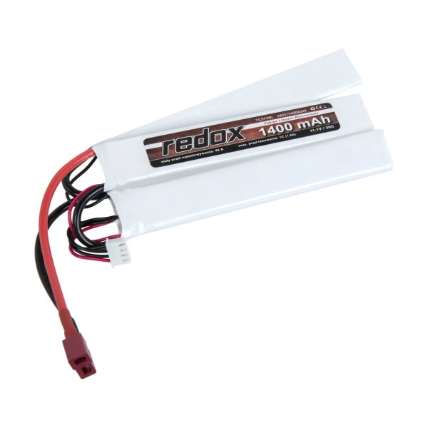 asgbox.pl - Akumulator Li-Po Redox 1400 mAh 11.1 V 30C 3-modułowy Deans