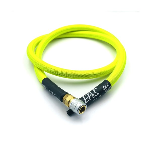 EPeS HPA S a F Braided Hose, 100cm, QD Foster - Neon Green