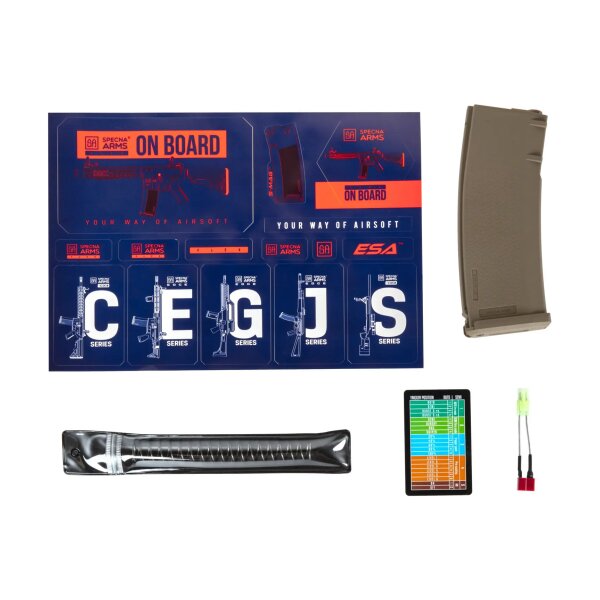 asgbox.pl - Karabinek ASG Specna Arms SA-F04-RL FLEX™ HAL ETU™ Light Ops/ New Receiver Half-Tan