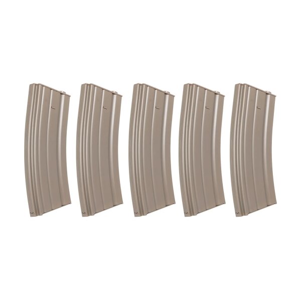 asgbox.pl - Zestaw 5 sztuk metalowych magazynków typu real-cap 30 kulek Specna Arms Flat Dark Earth