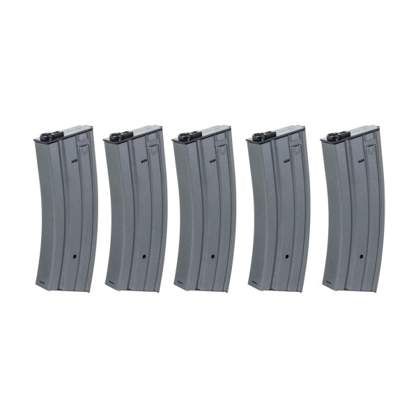asgbox.pl - Zestaw 5 sztuk metalowych magazynków low-cap 70 kulek Specna Arms Szary