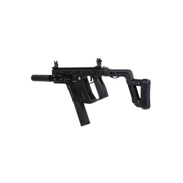 asgbox.pl - Replika pistoletu maszynowego Krytac Kriss Vector z atrapą tłumika dźwięku Czarny