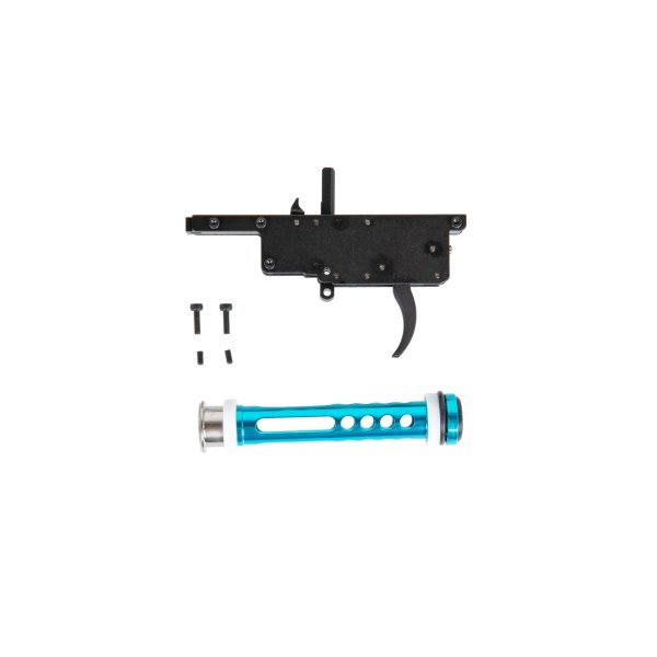 asgbox.pl - Wzmocniony stalowy zespół spustowy Zero Trigger System + aluminiowy tłok Action Army do replik VSR-10