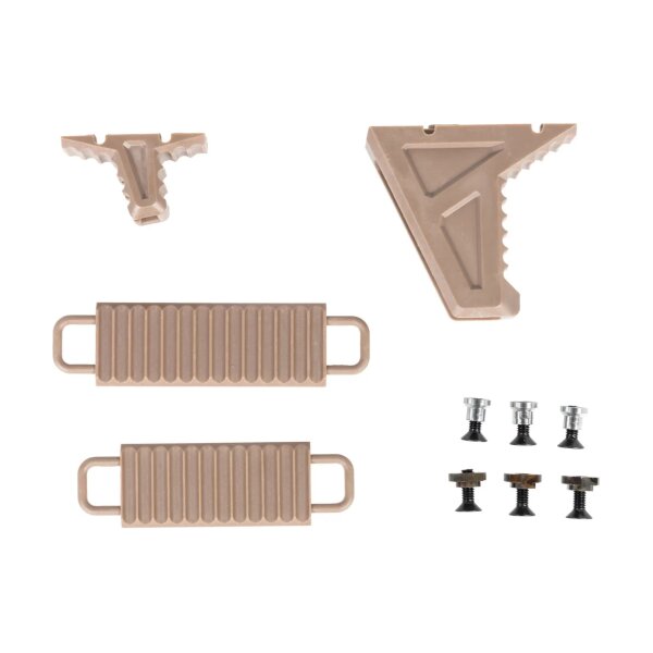 asgbox.pl - Chwyt przedni JJ Airsoft JA-1392 typu Hand Stop na Keymod/M-LOK Tan