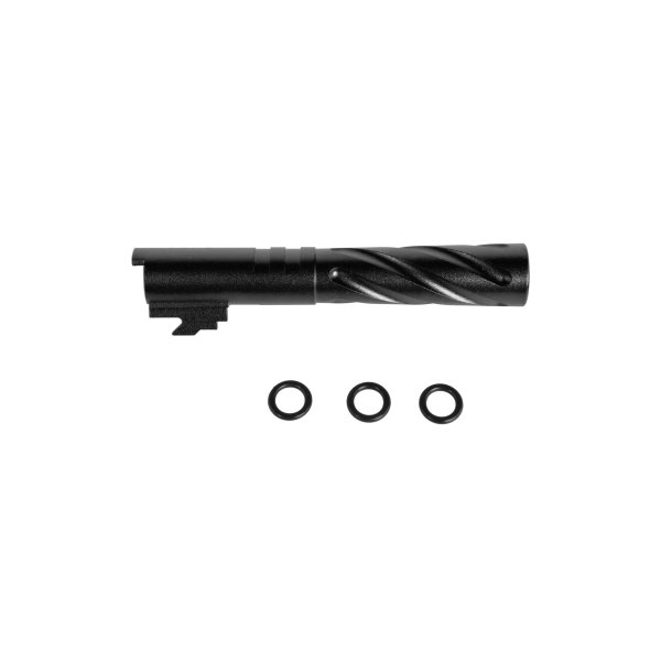 asgbox.pl - Aluminiowa lufa zewnętrzna LA Capa Customs TORNADO do replik TM Hi-Capa 4.3 Czarna