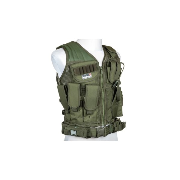 asgbox.pl - Kamizelka taktyczna Cybergun Swiss Arms Tactical BT-4 Oliwkowa