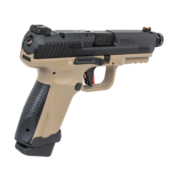 asgbox.pl - Pistolet ASG Cybergun x SAI Canik TP9 Elite Combat Green Gas Half-Tan
