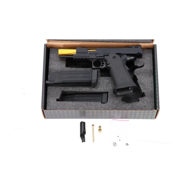 asgbox.pl - Specna Arms Hi-Capa SA-VGP09 VAPOR Pistolet GBB - Czarno-Złoty