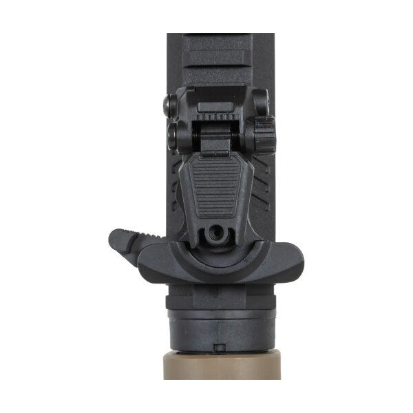 asgbox.pl - Pistolet maszynowy ASG Specna Arms SA-FX02 FLEX™ HAL ETU Half-Tan z pomarańczowym urządzeniem wylotowym