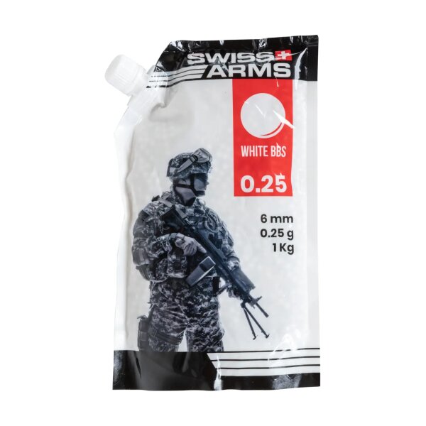asgbox.pl - Kulki Swiss Arms 0.25g 1 kg Białe