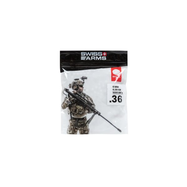 asgbox.pl - Kulki Swiss Arms 0.36g 1000 sztuk Białe