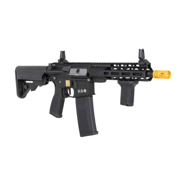 asgbox.pl - Karabinek ASG Specna Arms RRA SA-E25 HAL ETU™ Czarny z pomarańczowym urządzeniem wylotowym