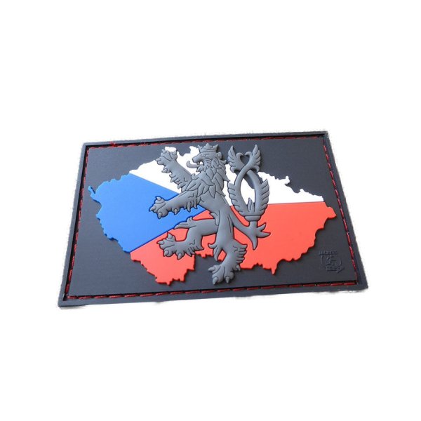 3D PVC CZECH LION AND FLAG Patch - Colorful