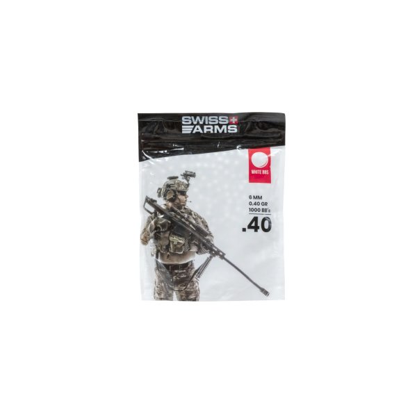 asgbox.pl - Kulki Swiss Arms 0.40g 1000 sztuk Białe
