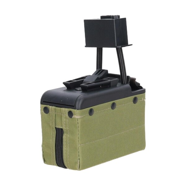 asgbox.pl - Magazynek typu box 1500 kulek Specna Arms x A&K do M249 Ranger Green