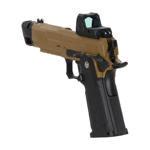 asgbox.pl - Arcturus Hi-Capa Vanguard 4.3" Pistolet GBB (Optics Ready/Kolimator ARS-1/Kompensator) - Half-Tan