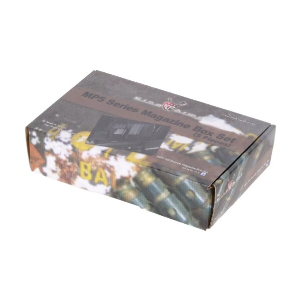 asgbox.pl - Zestaw 5 magazynków mid-cap 100 kulek King Arms do replik MP5