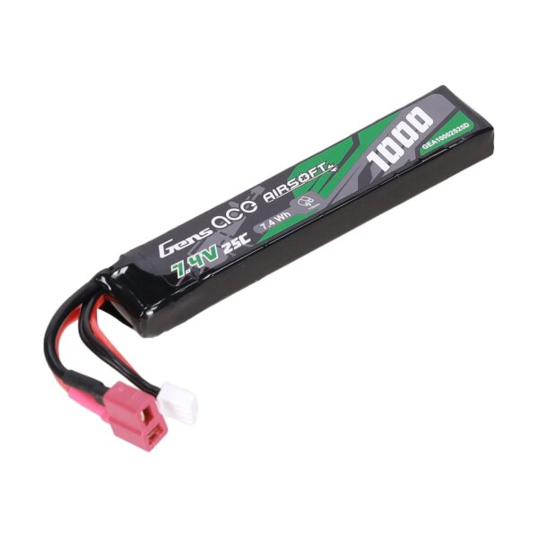 asgbox.pl - Akumulator Li-Po Gens Ace 1000mAh 25C 7.4V T-Deans (skrócony kabel)
