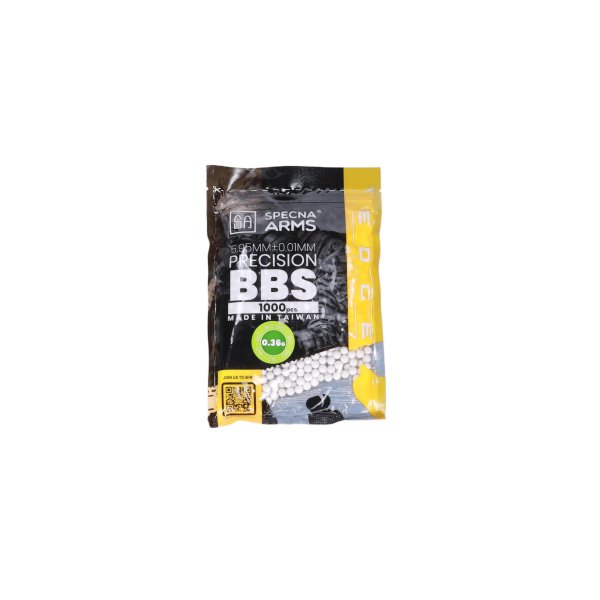 asgbox.pl - Kulki precyzyjne ASG 0.36g Specna Arms EDGE ULTRA™ BIO 1000 sztuk Białe
