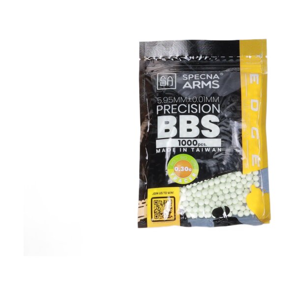 asgbox.pl - Kulki precyzyjne ASG 0.30g Specna Arms EDGE ULTRA™ BIO Tracer 1000 sztuk Zielone