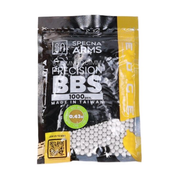 SA EDGE ULTRA(TM) BIO Pellets 0.43g, 1000 BBs (Bag) – White
