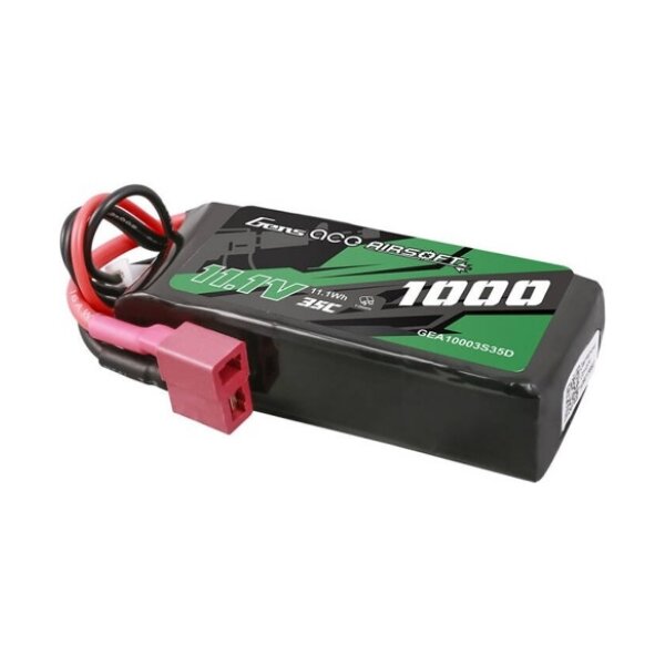 Gens ACE Li-Pol Battery 11.1V 1000mAh, 35C, T-Dean – Monoblock