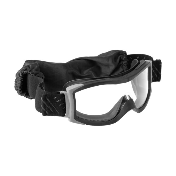 Bollé X1000T Platinum Black Frame Vented Tactical Goggles Clear