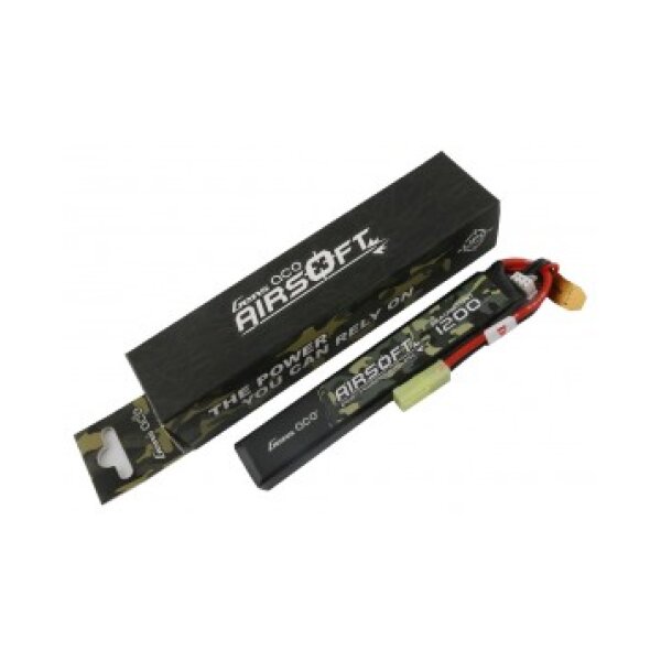2S 7.4V 1200mAh 25C Lipo battery 1 stick Genspow - 7.4V 1200mAh 25C 1 cell