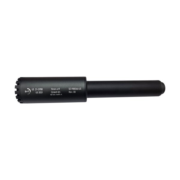 Lambda Defence GHM9 GBB Large Suppressor - Black