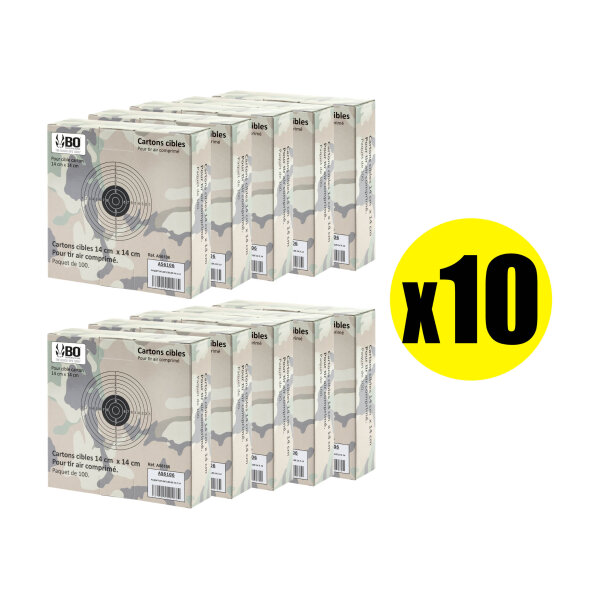 Pack Cibles cartonnées 14 x 14 cm Shoot Again (x10)